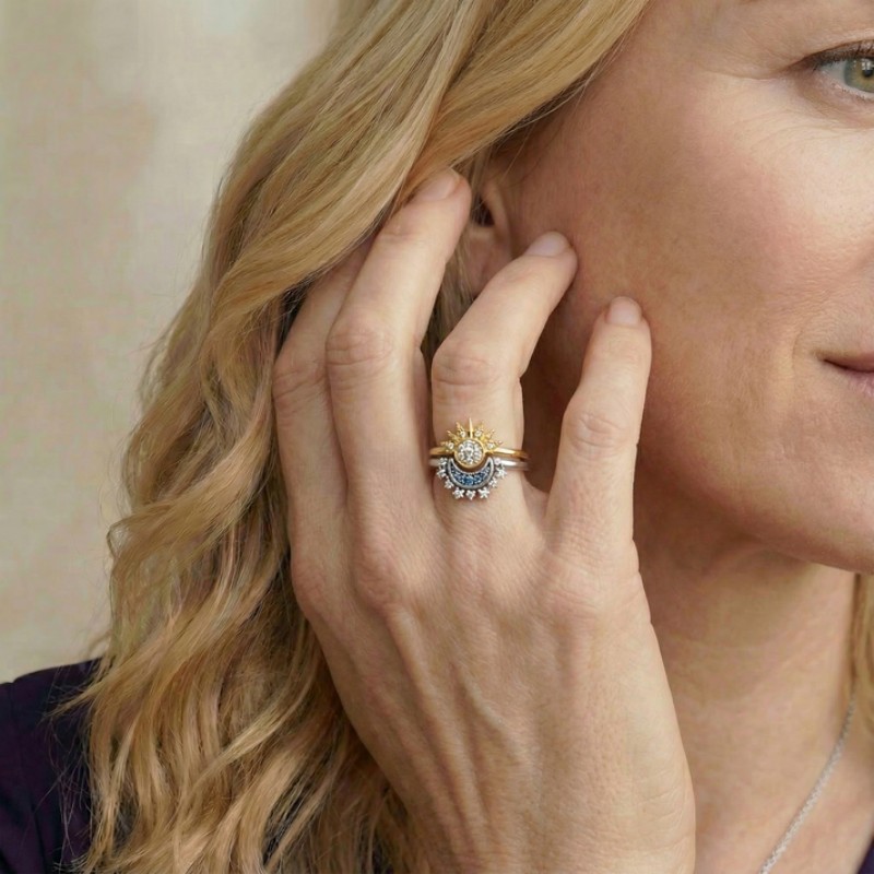 🔥Christmas Sale 70% OFF!🔥Celestial Sun & Moonring Set