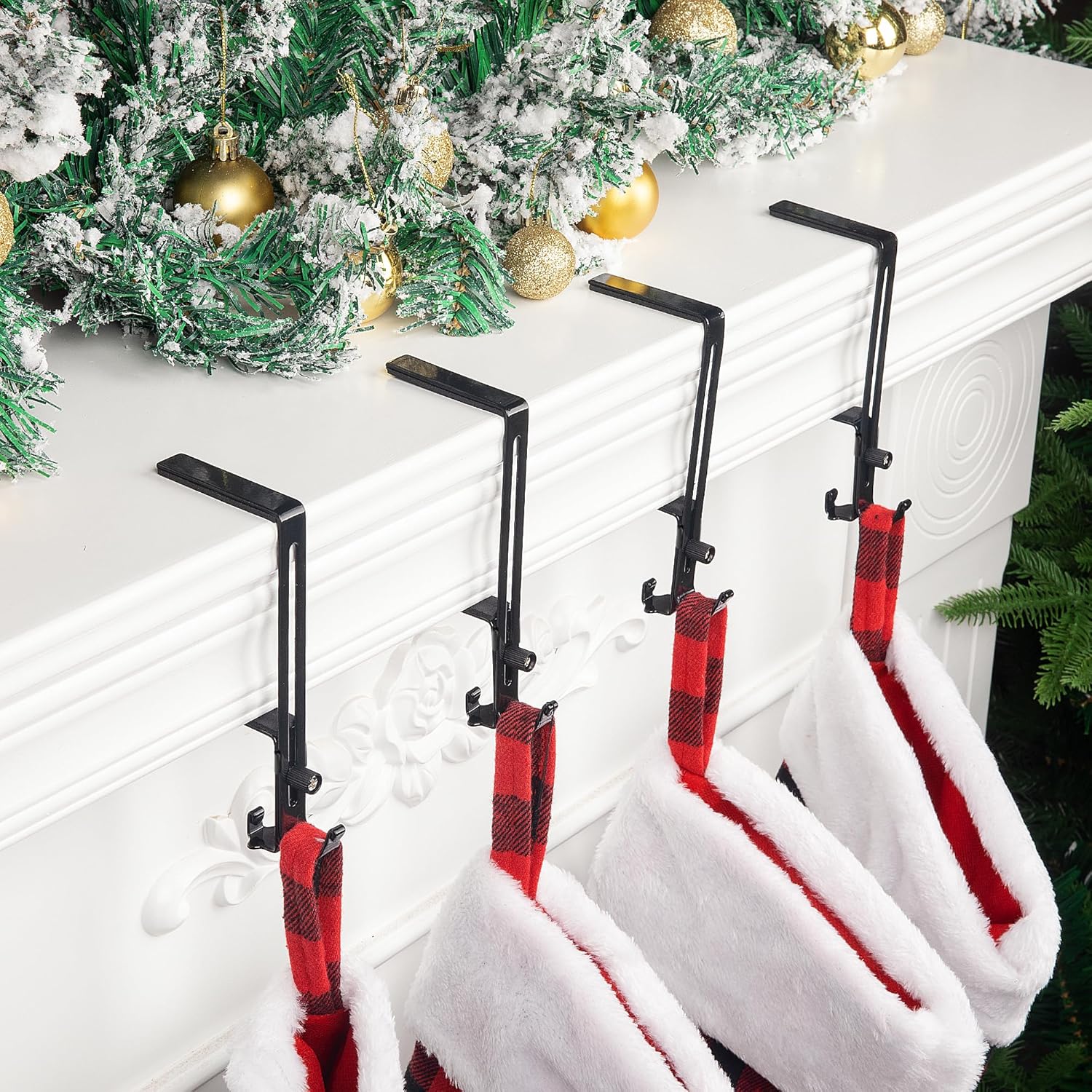 🎁Hot Sale 49% OFF - 2025 Christmas Fireplace Stocking and Garland Hanger