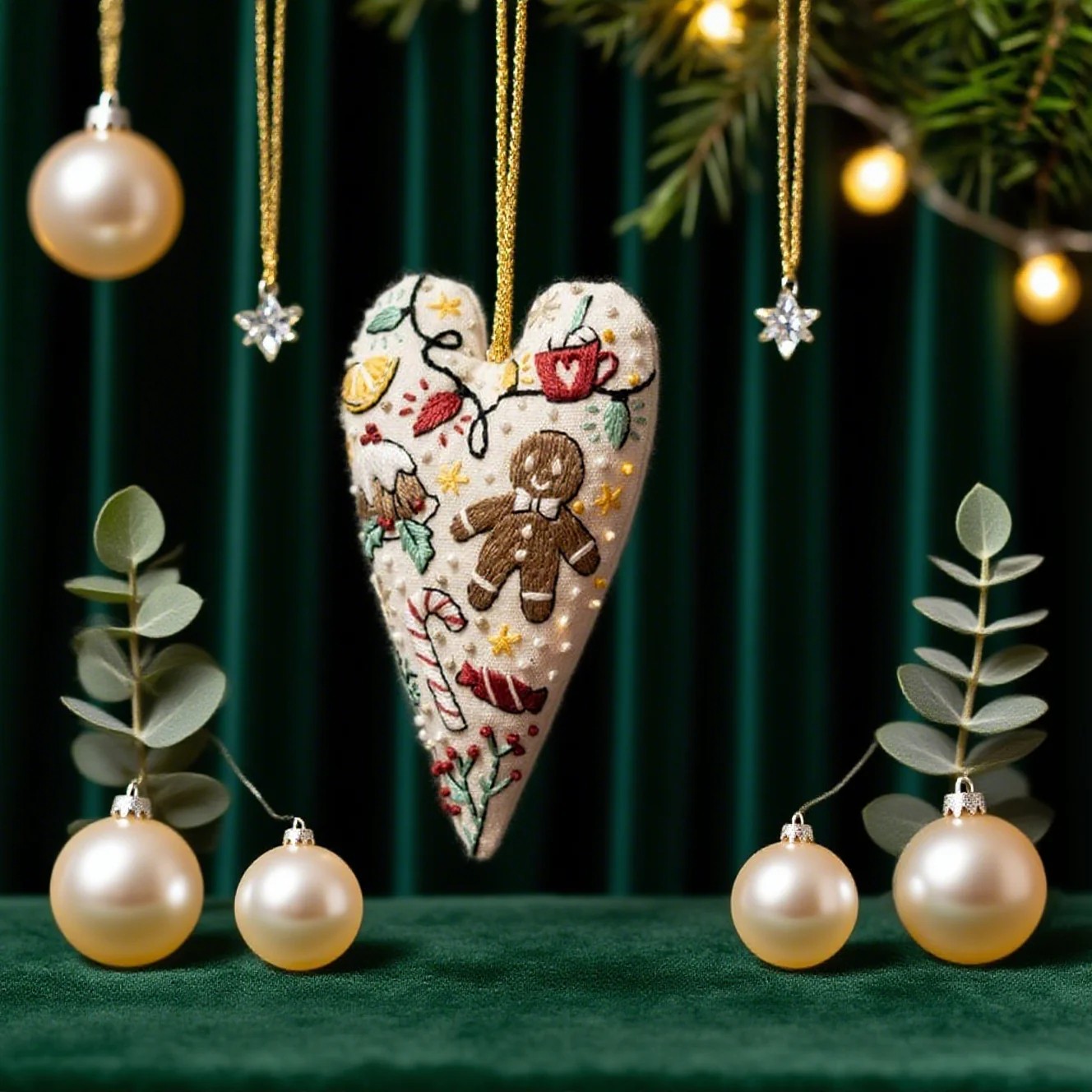 🔥Hot Sale 40 % OFF🔥🎅Best Christmas Gift💖DIY Heart Shaped Hand Embroidered Christmas Ornament/Ornament Kit