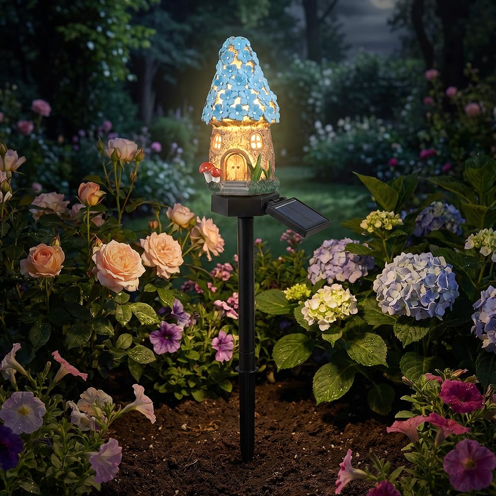 🔥Limited 60% OFF🔥-🍄✨ Turn Your Backyard Into An Enchanted Fairy Forest! Solar Mushroom Cottage Garden Light