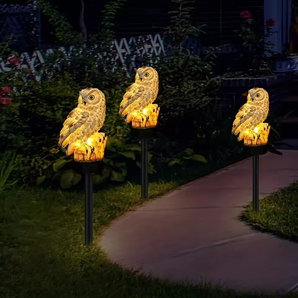 🔥Christmas Big Sale -- 50% OFF🔥Waterproof Solar Owl Light – LED Pathway Light for Lawn, Garden Decor & Can Scare Away Birds