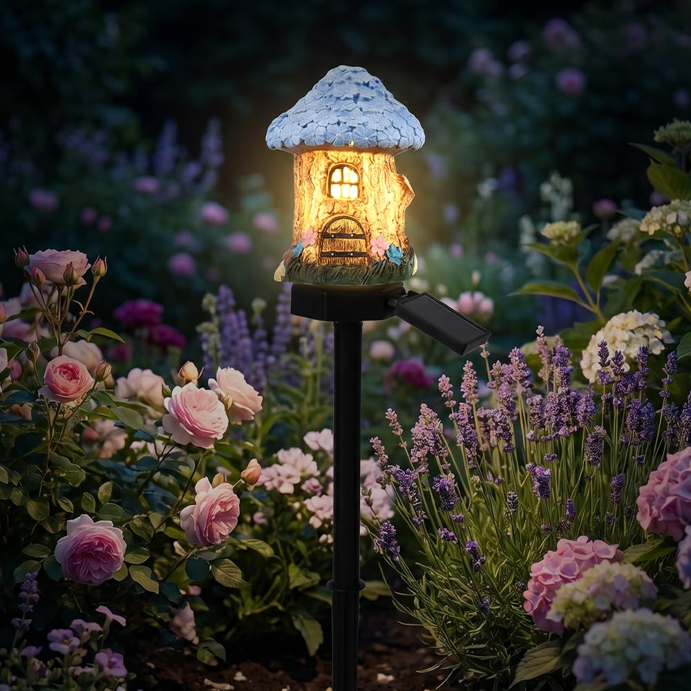 🔥Limited 60% OFF🔥-🍄✨ Turn Your Backyard Into An Enchanted Fairy Forest! Solar Mushroom Cottage Garden Light