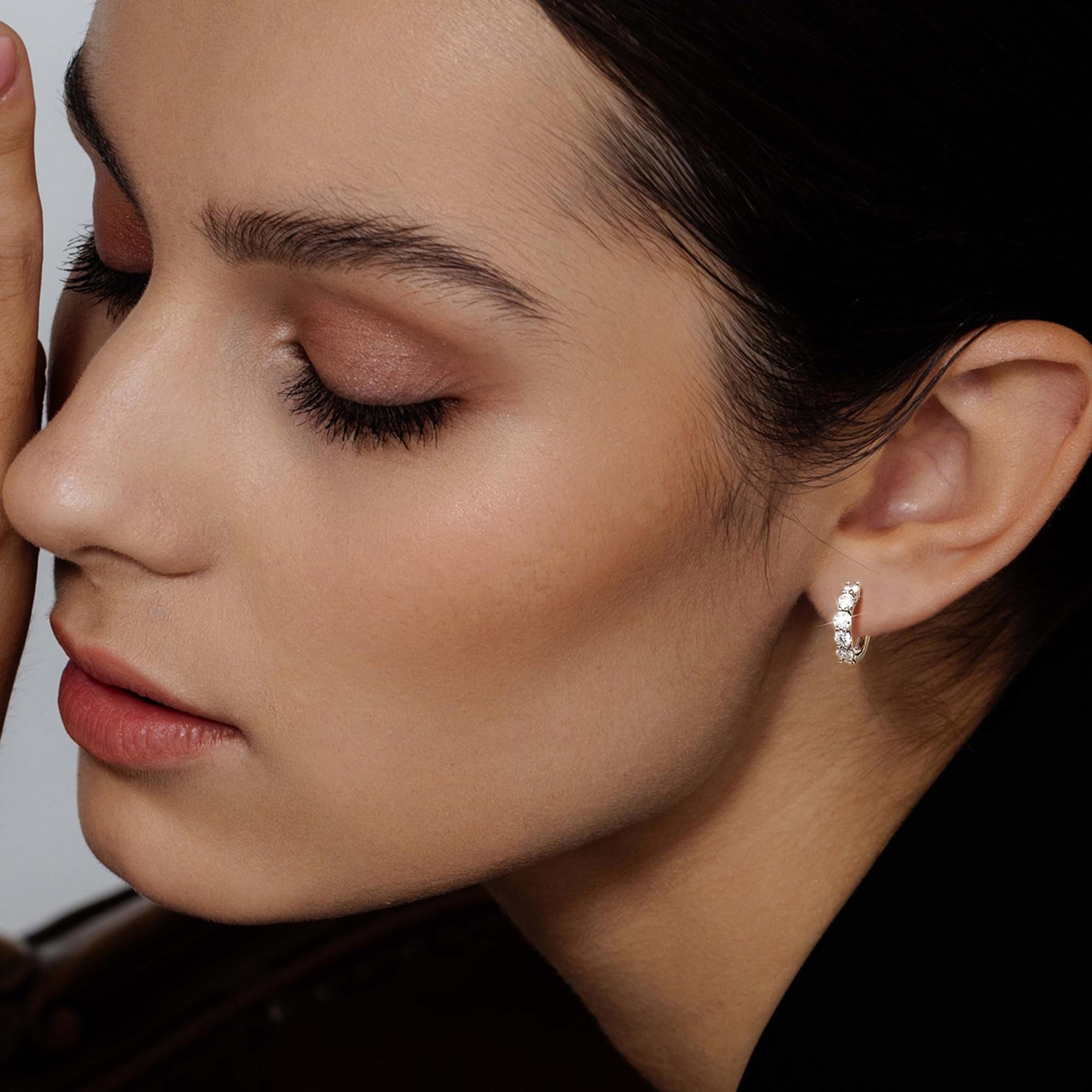 🔥Hot Sale 50% OFF🔥Moissanite Hoop Earrings for Women🎁