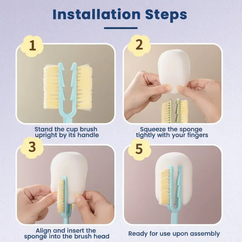 🧽Multifunctional 5-in-1 Bottle Brush