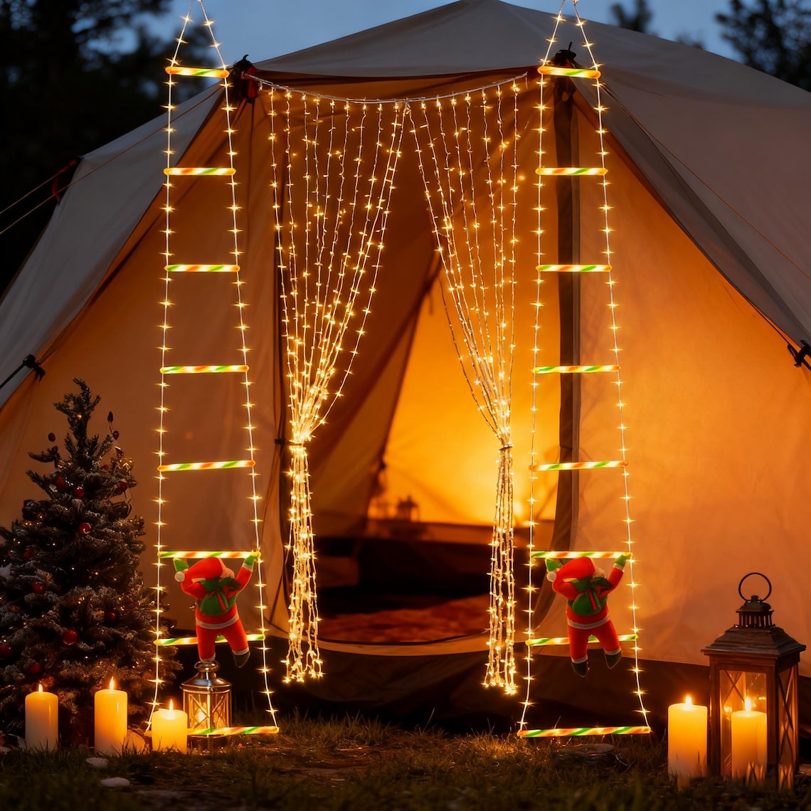🔥Hot Sale 40 % OFF💥 Santa Climbing Ladder LED String Lights