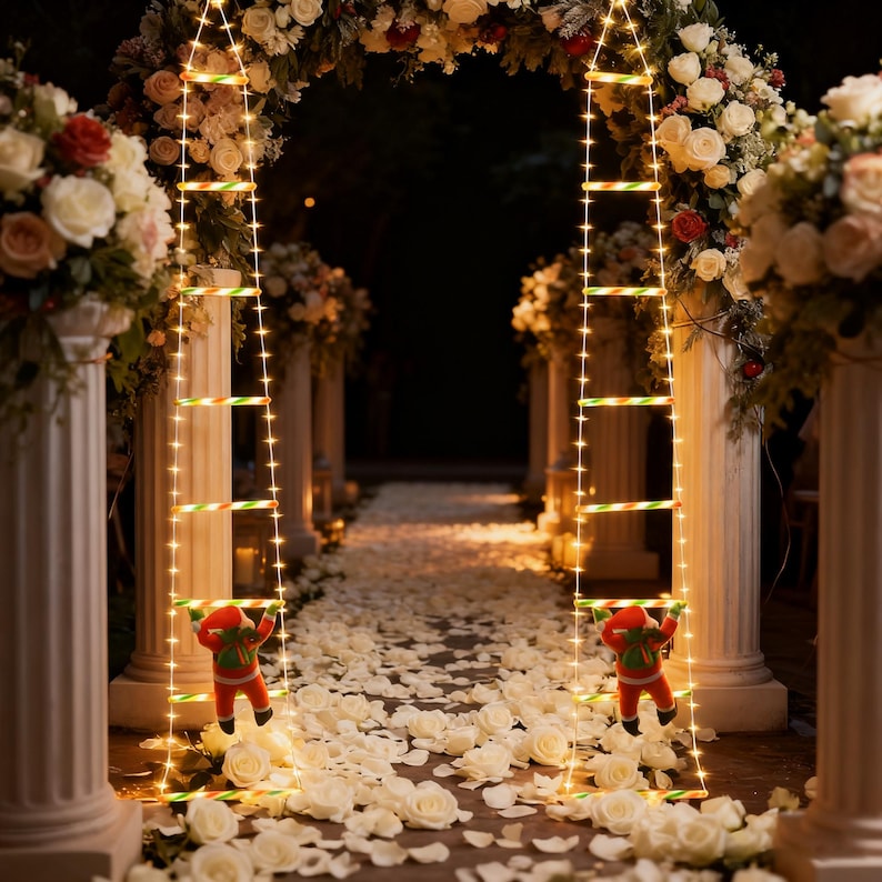 🔥Hot Sale 40 % OFF💥 Santa Climbing Ladder LED String Lights