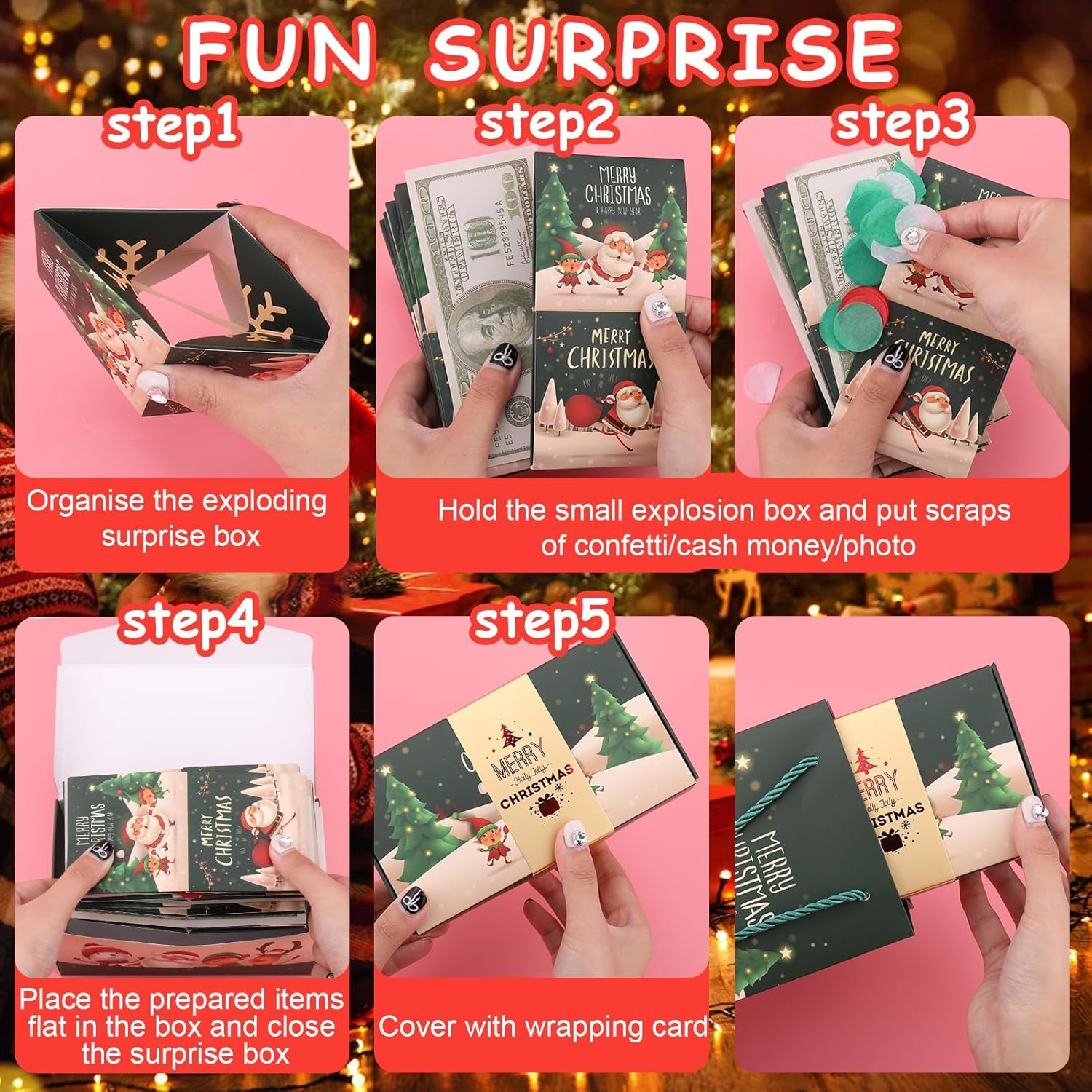 🔥$9.99 On Sale🎁Surprise Exploding Money Gift Box