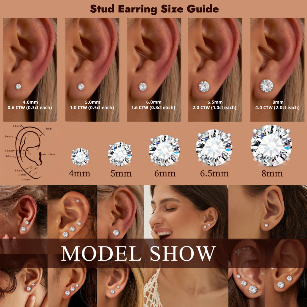 🔥2026 Hot Sale 70% OFF!🔥Classic 4-Prong Moissanite Earrings