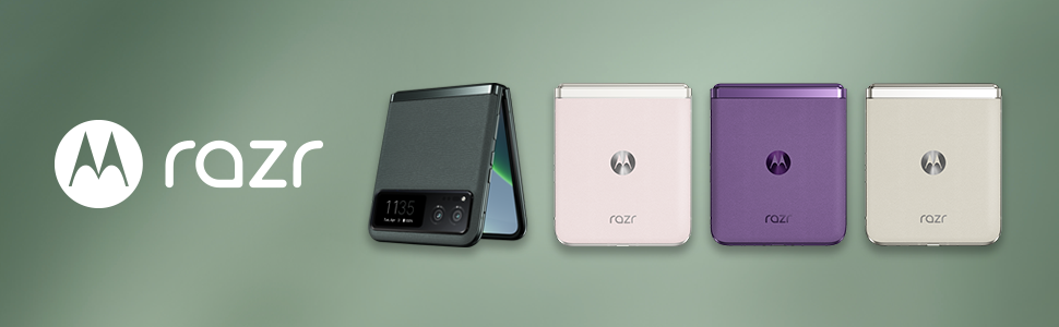 four flip-style phones on display