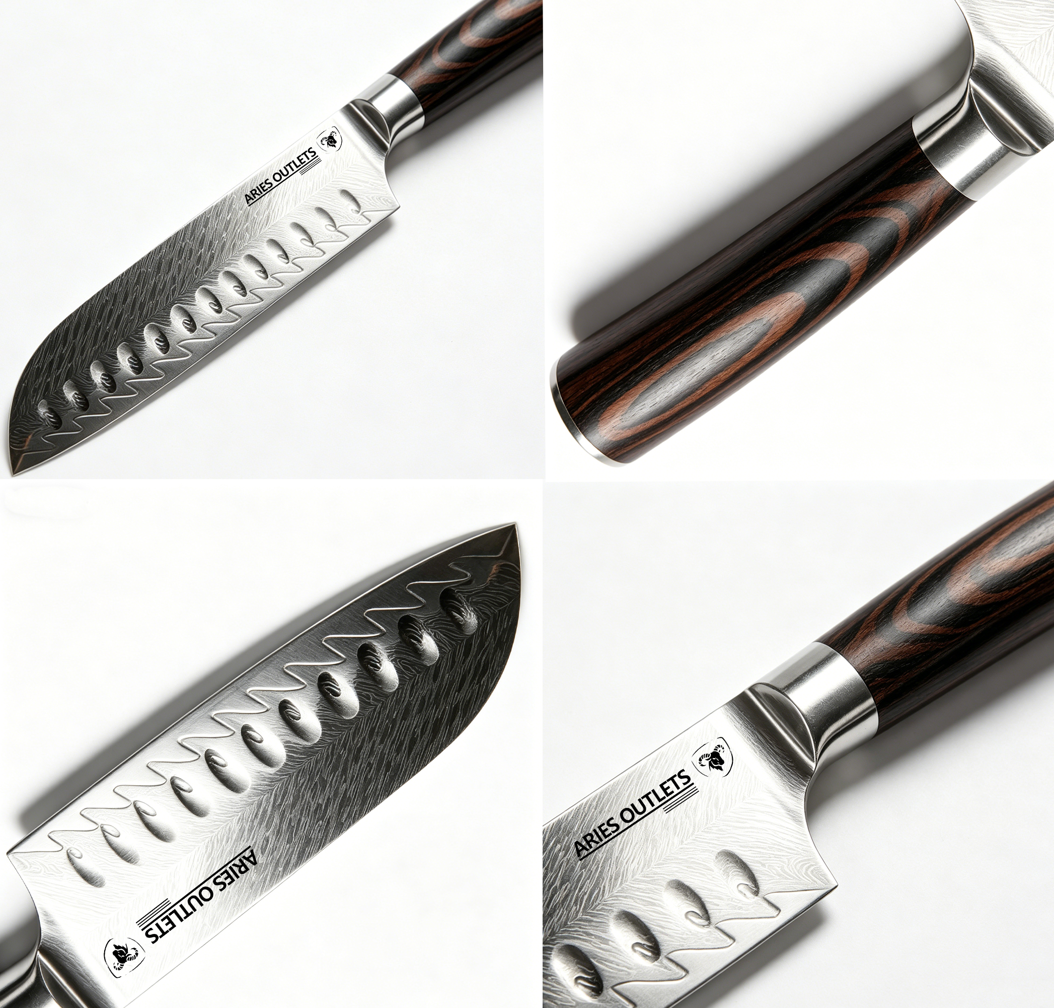 Aries Outlets Japanese Damascus Steel Knife Set (6 Pieces)