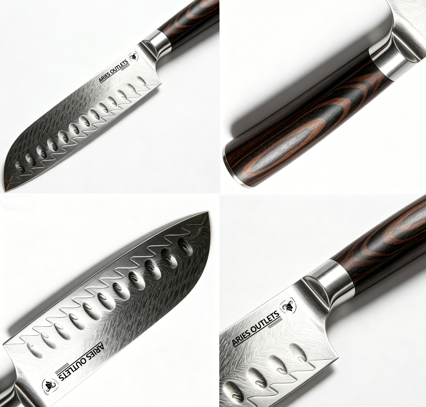 Aries Outlets Japanese Damascus Steel Knife Set (6 Pieces)