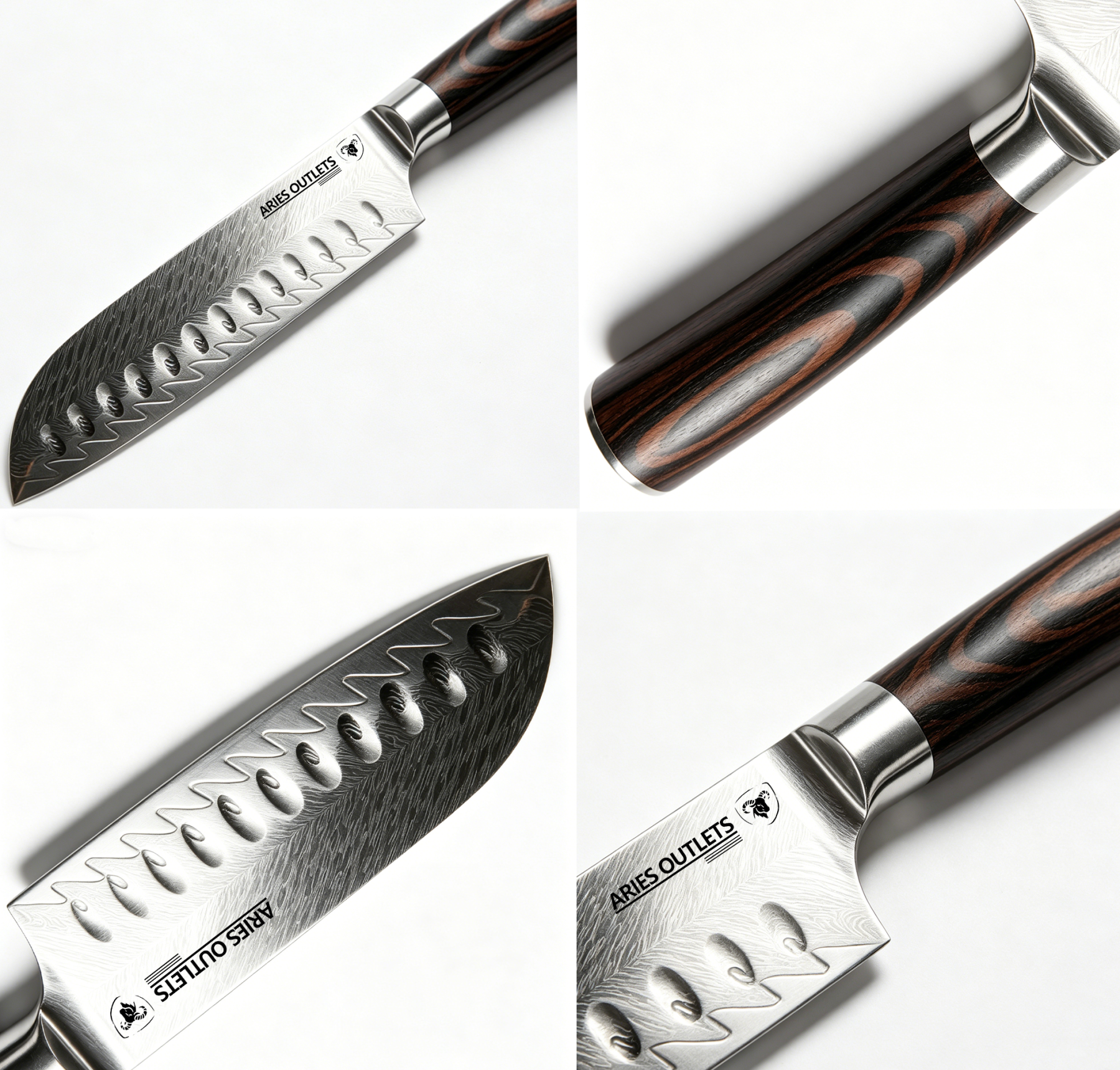 Aries Outlets Japanese Damascus Steel Knife Set (6 Pieces)