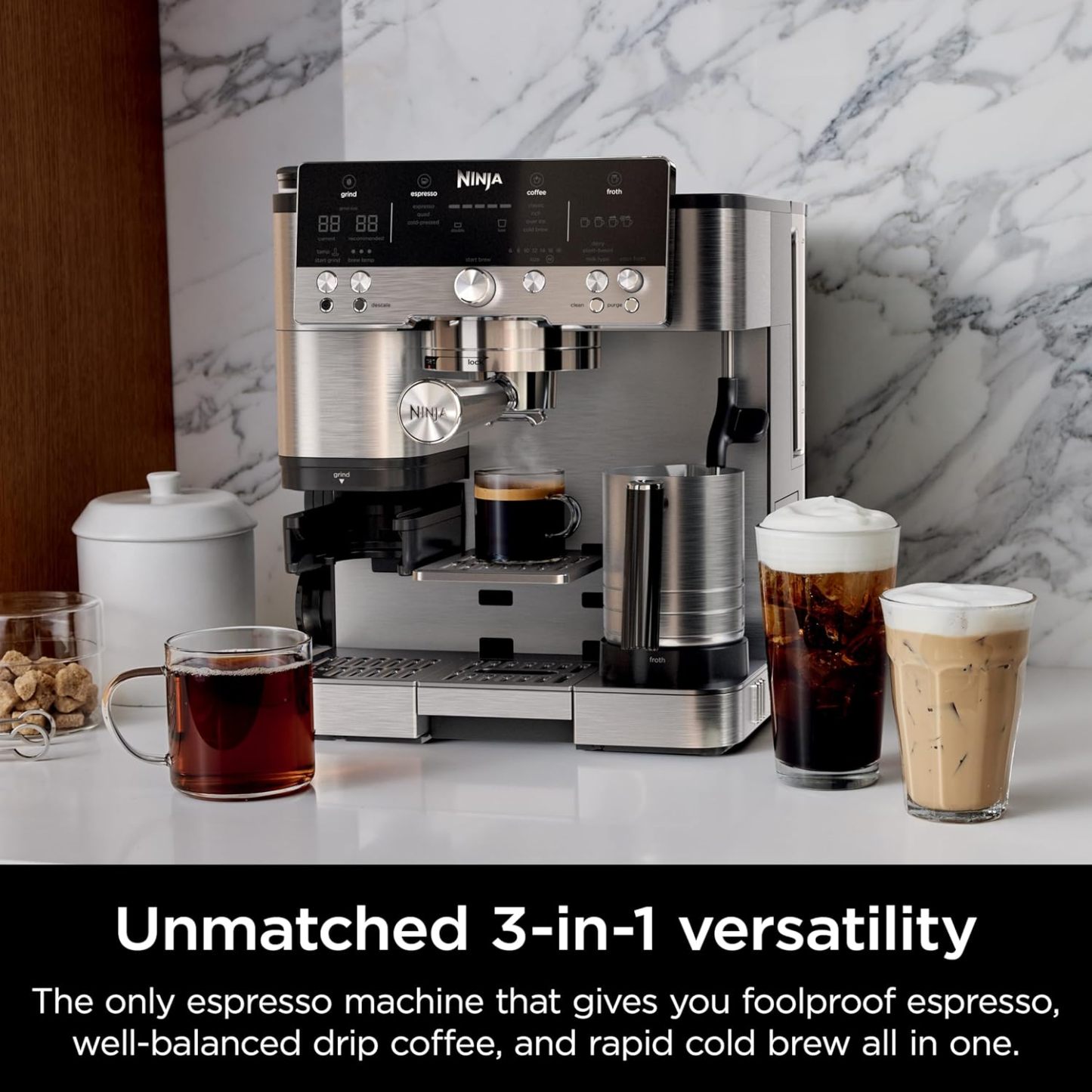 Ninja Luxe Café 3-in-1 Espresso, Drip Coffee and Cold Brew Machine