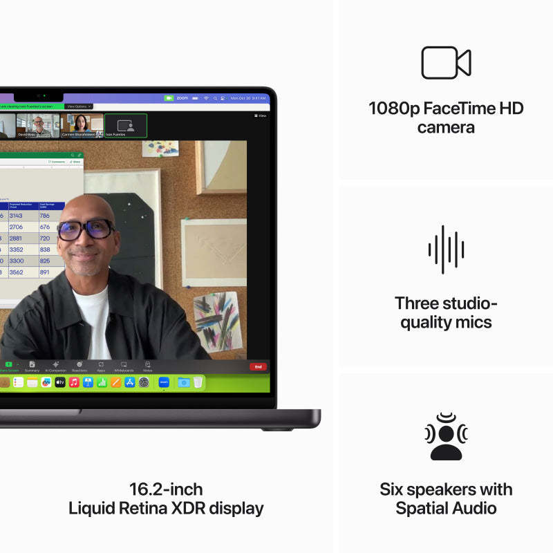 Pro 16-inch  M3 Max chip with 16‑core CPU and 40‑core GPU, 48GB RAM, 1TB SSD - Silver [MUW73ZP/A]
