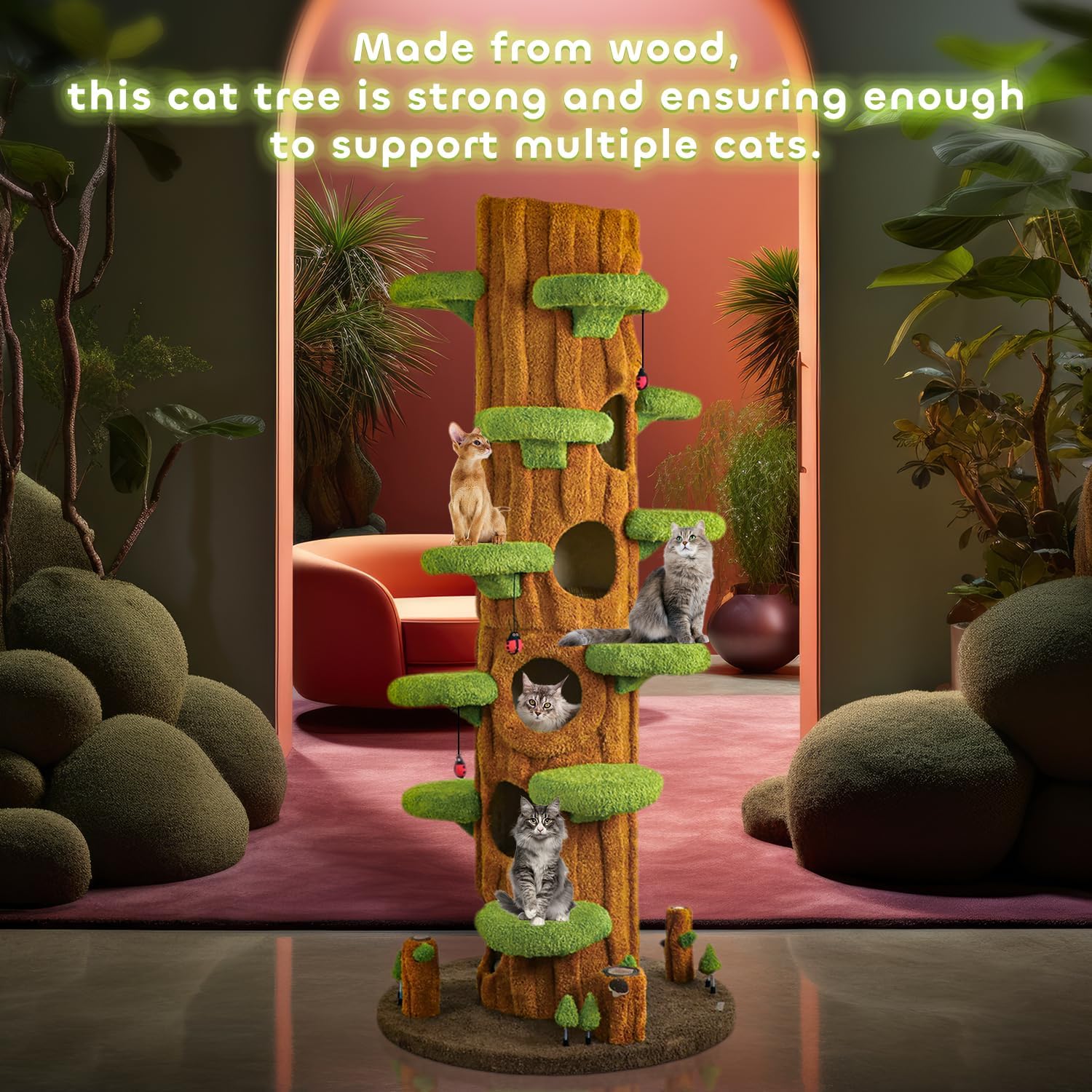 🐱 Oversized Luxury Cat Tree Tower for Multi-Cat Homes