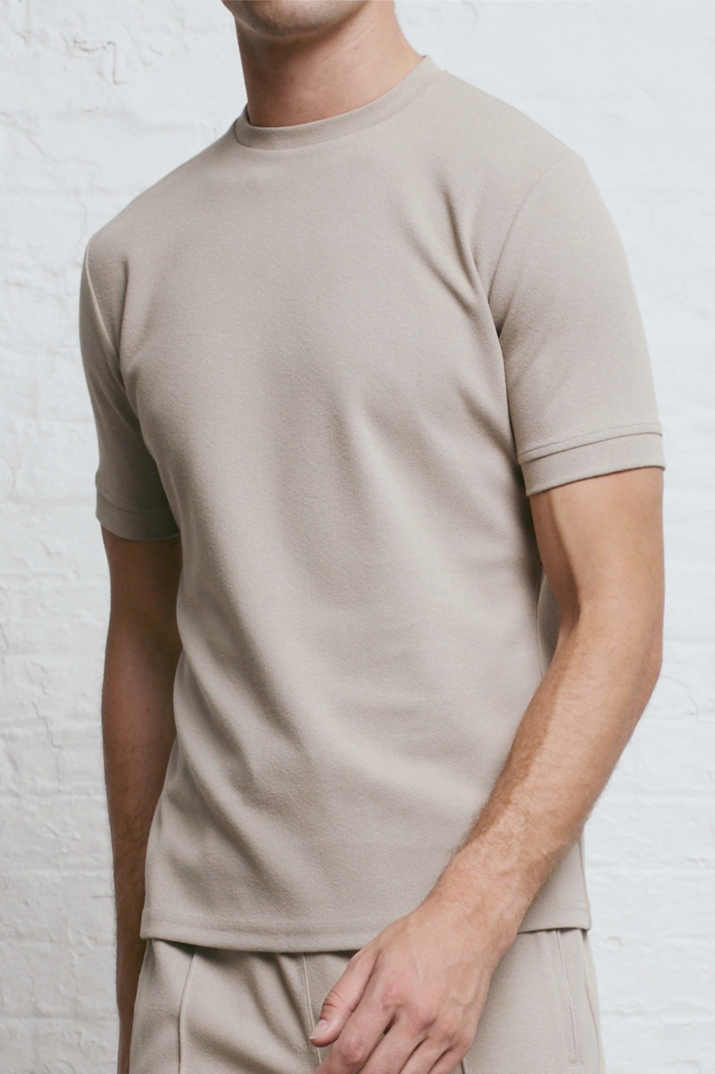 Textured T-Shirt - Stone