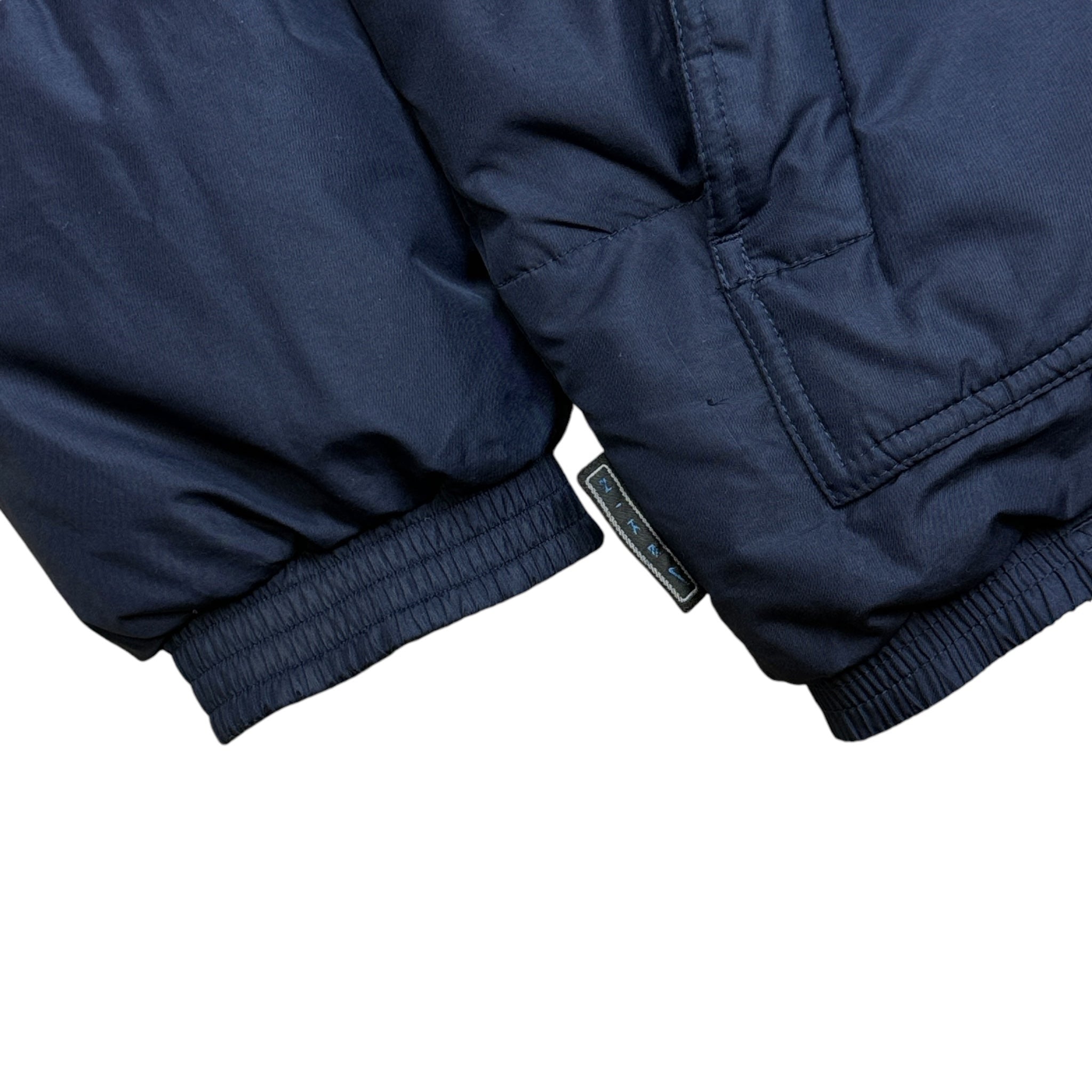 Vintage 90s Center-Swoosh Pufferjacke Navy-Maverick