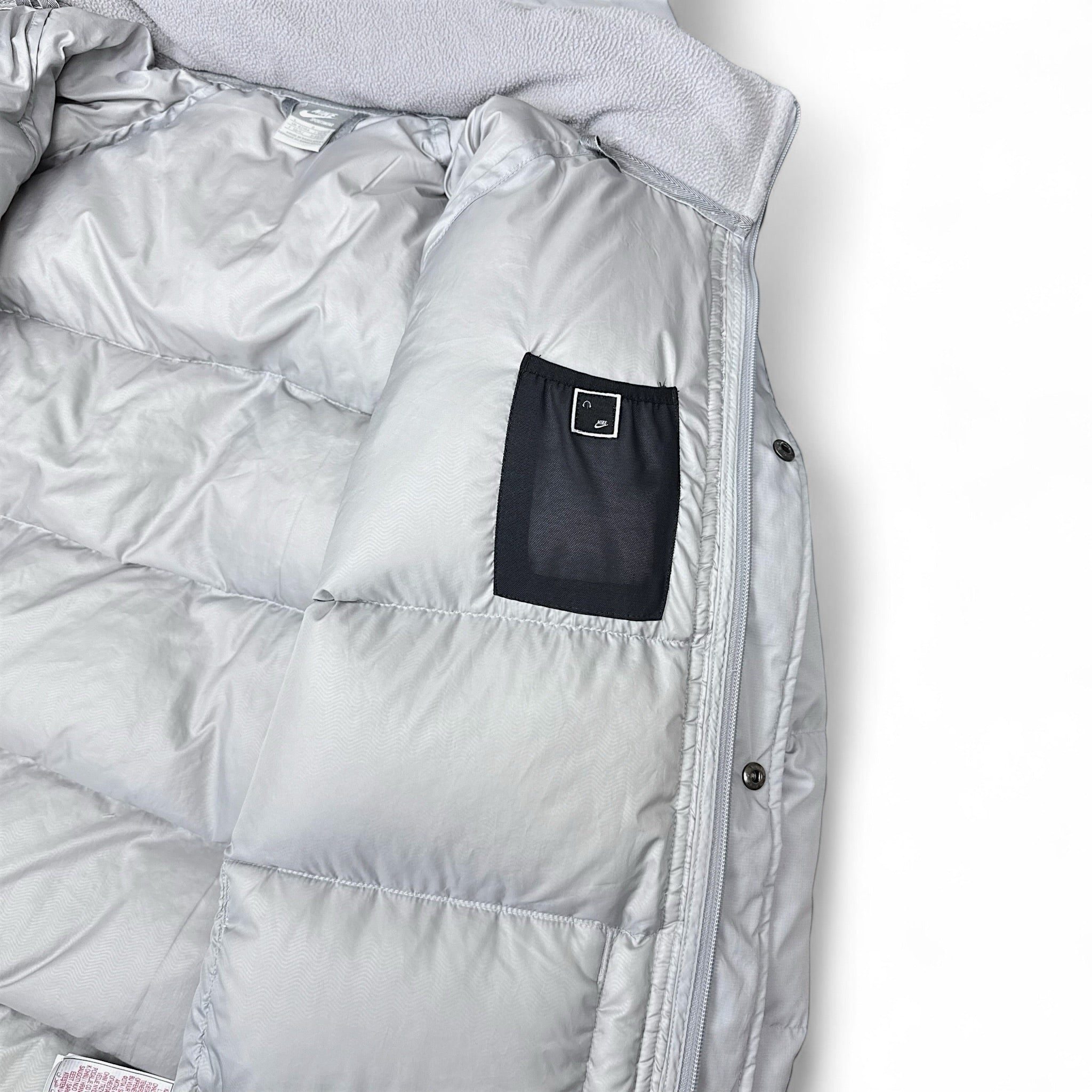 Vintage Y2K Down Pufferjacke Grau-Maverick