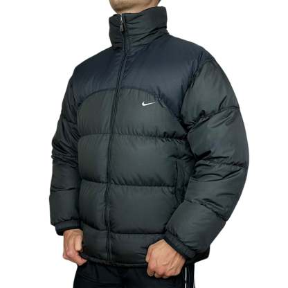 Vintage Y2K Puffer Daunenjacke Schwarz-Maverick