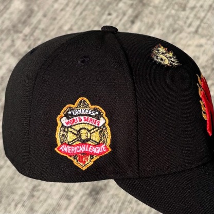 NEW ERA NEW YORK YANKEES WORLD SERIES 1927 BLACK FIRE EDITION EMBROIDERED CASUAL BASEBALL CAP-Maverick