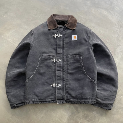 Personalized Buttons Solid Long Sleeve Zipped Jacket-Maverick