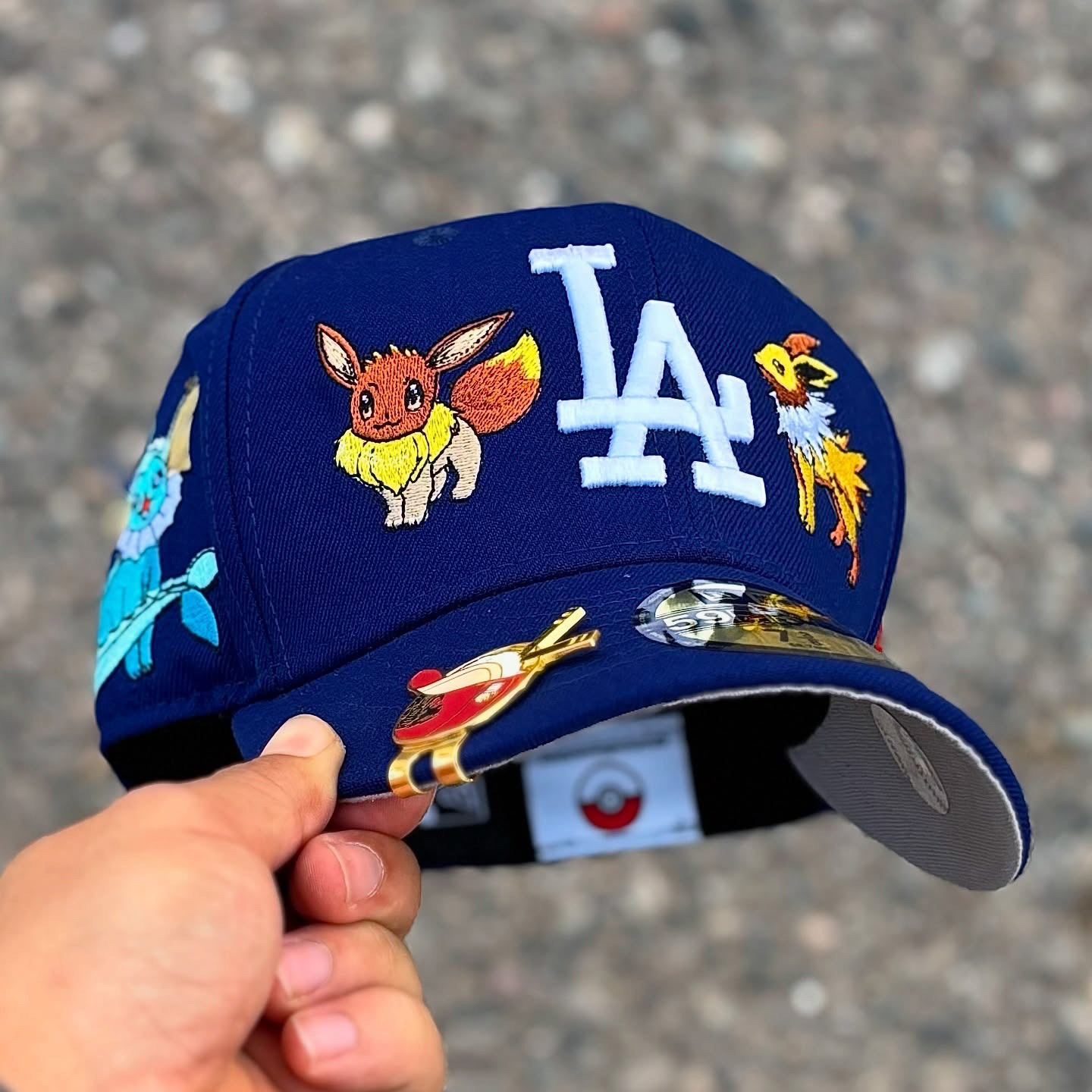 NEW ERA LA DODGERS X POKÉMON BLUE EMBROIDERED CASUAL BASEBALL CAP-Maverick
