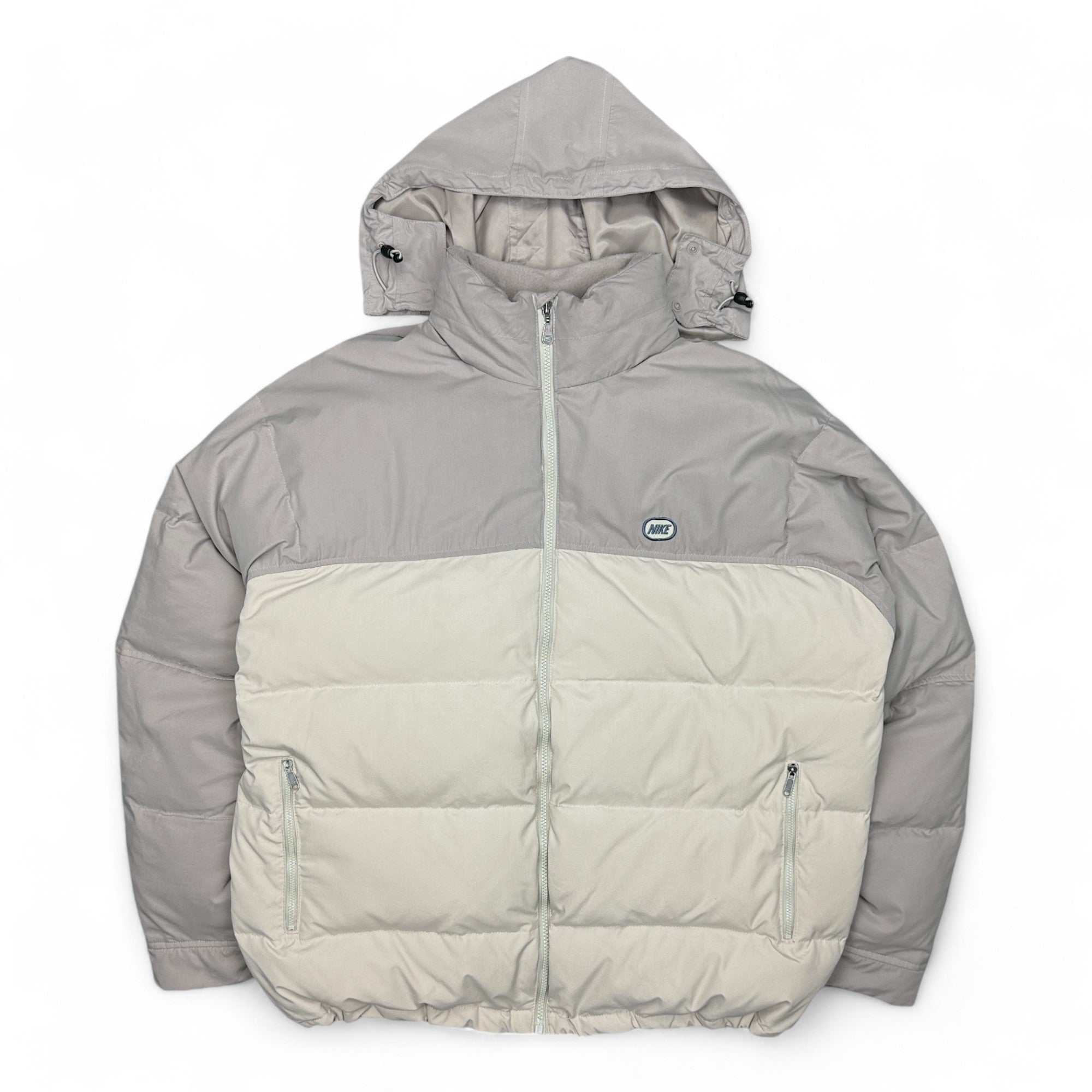 Vintage Y2K Puffer Daunenjacke Beige-Maverick