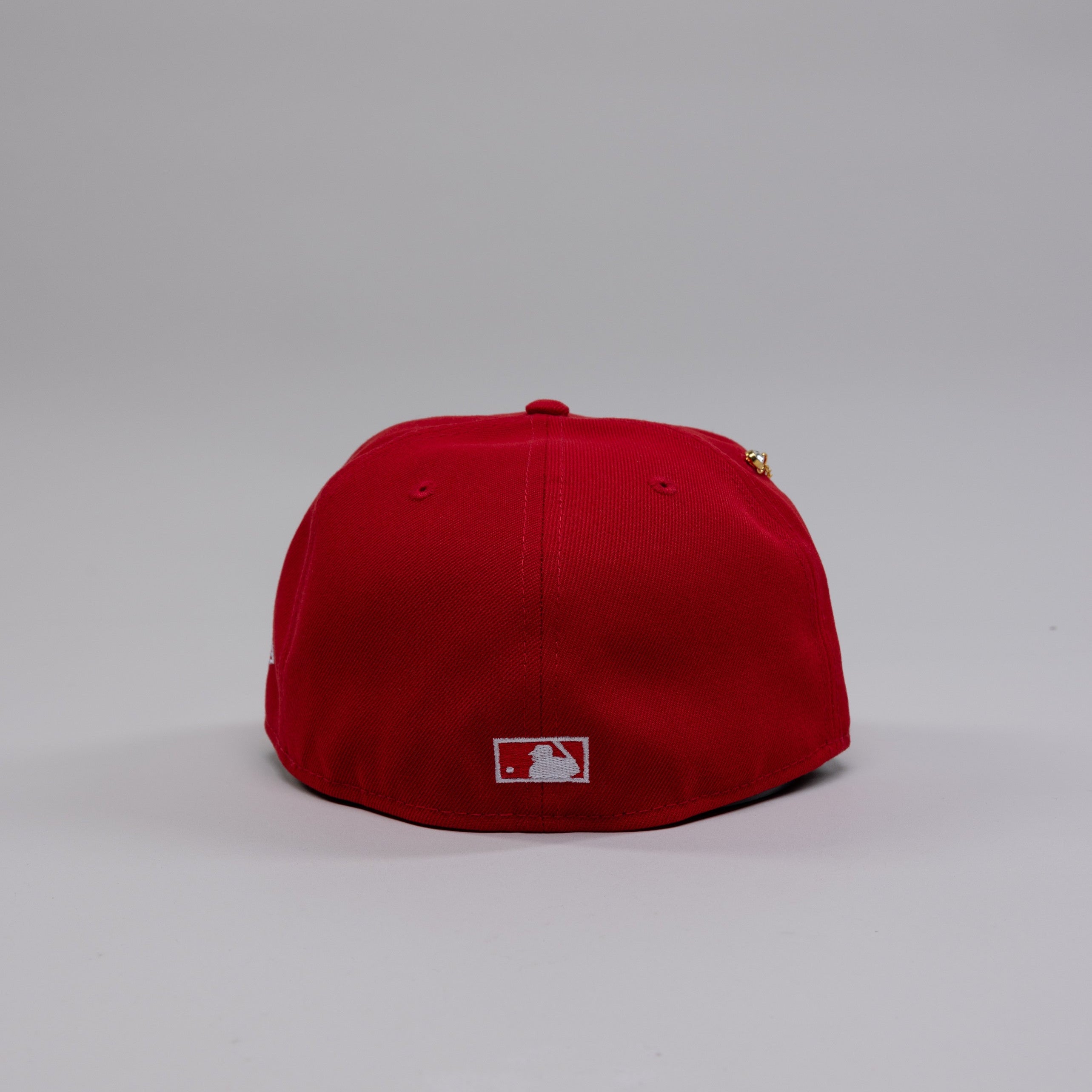 NEW ERA EXCLUSIVE 59FIFTY RED UPSIDE DOWN LOS ANGELES DODGERS W/ 40TH ANNIVERSARY SIDE PATCH-Maverick