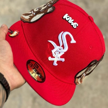 NEW ERA JON STAN CHICAGO WHITE SOX RED EMBROIDERED CASUAL BASEBALL CAP-Maverick