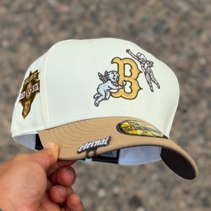 NEW ERA BOSTON RED SOX GOLD JON STAN EMBROIDERED CASUAL BASEBALL CAP-Maverick