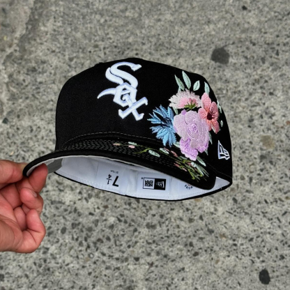 NEW ERA CHICAGO WHITE SOX MLB FLORAL EMBROIDERED CASUAL BASEBALL CAP-Maverick
