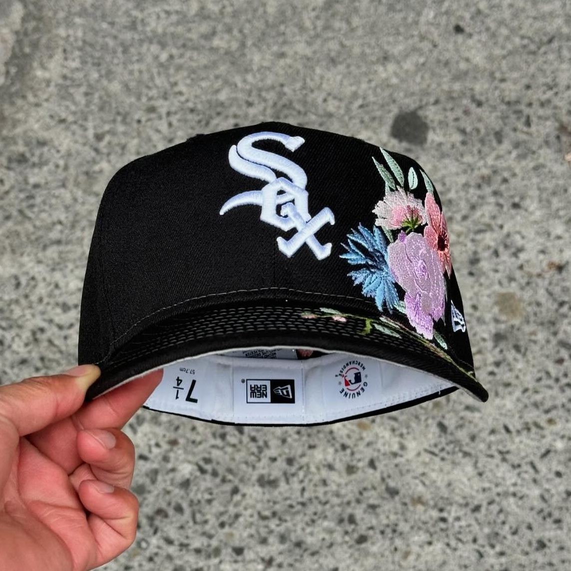 NEW ERA CHICAGO WHITE SOX MLB FLORAL EMBROIDERED CASUAL BASEBALL CAP-Maverick