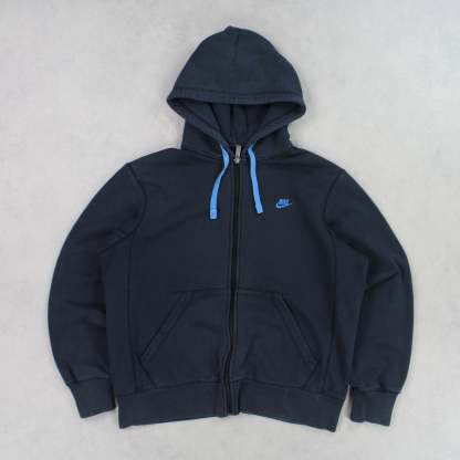 2000s  Zip Up Hoodie Black-Maverick