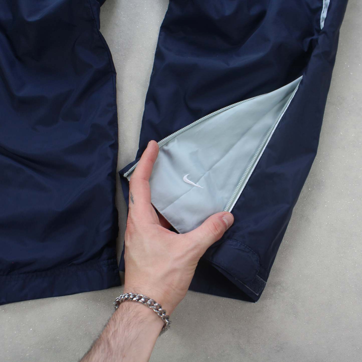 RARE 1990s Baggy Trackpants Navy-Maverick