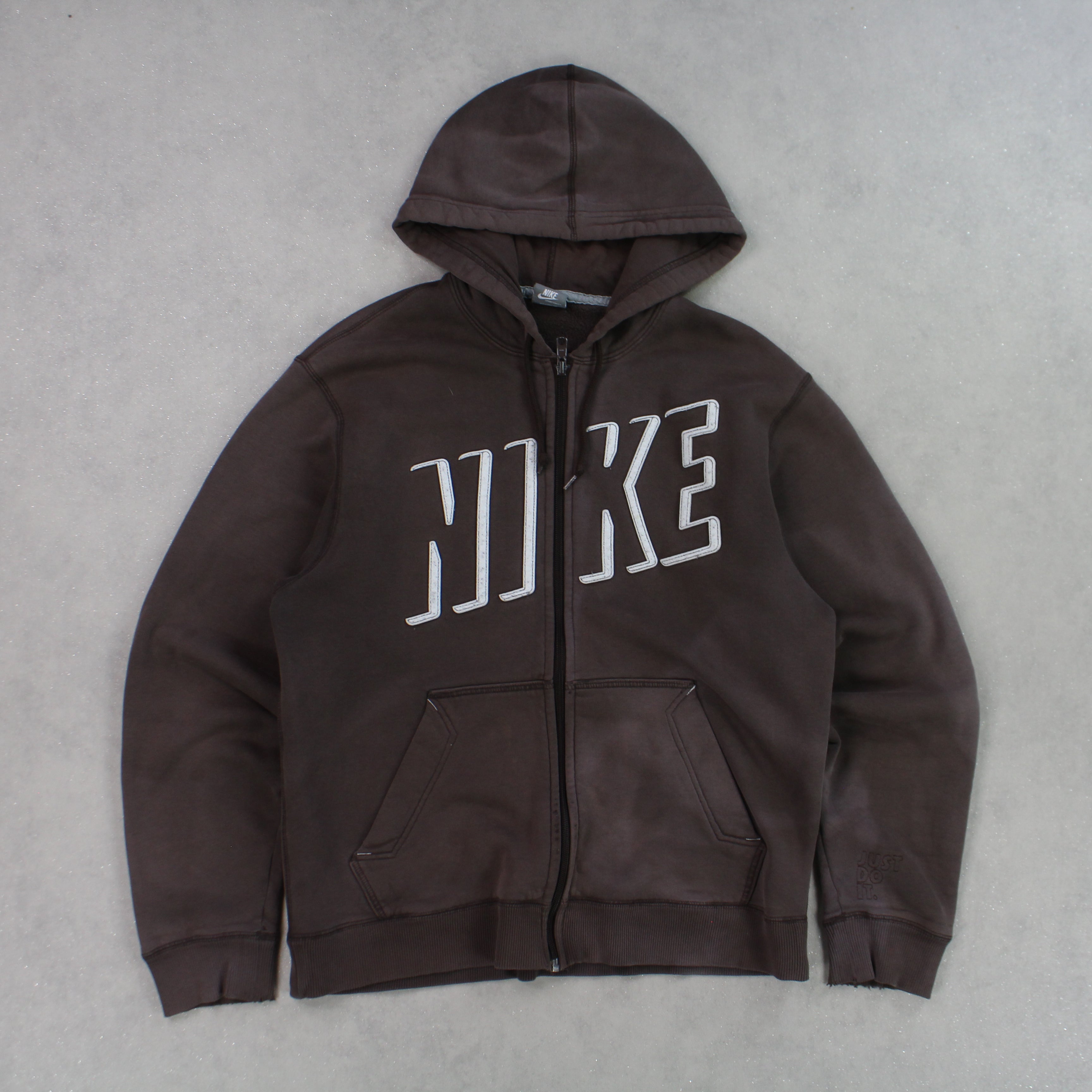 VERY RARE 2000s  Zip Up Hoodie Brown-Maverick