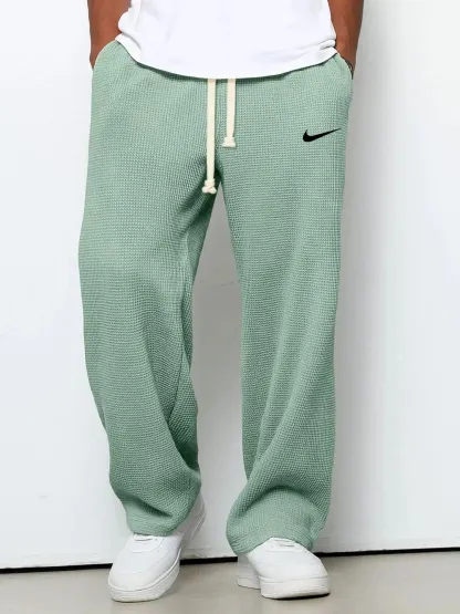 Casual Sports Textured Trousers