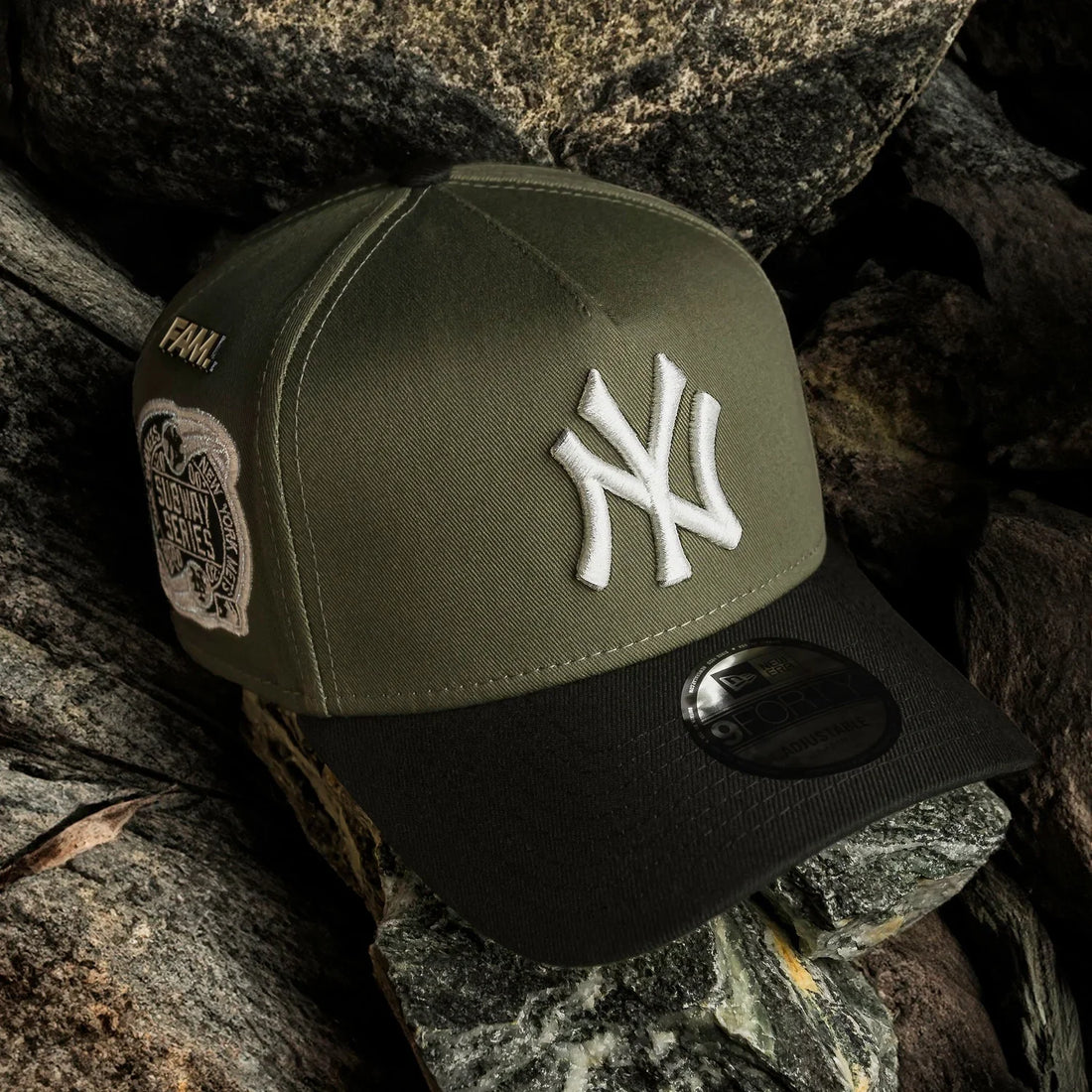 NEW YORK YANKEES MLB OLIVE GRAY UV / NEW ERA 9FORTY A-FRAME-Maverick