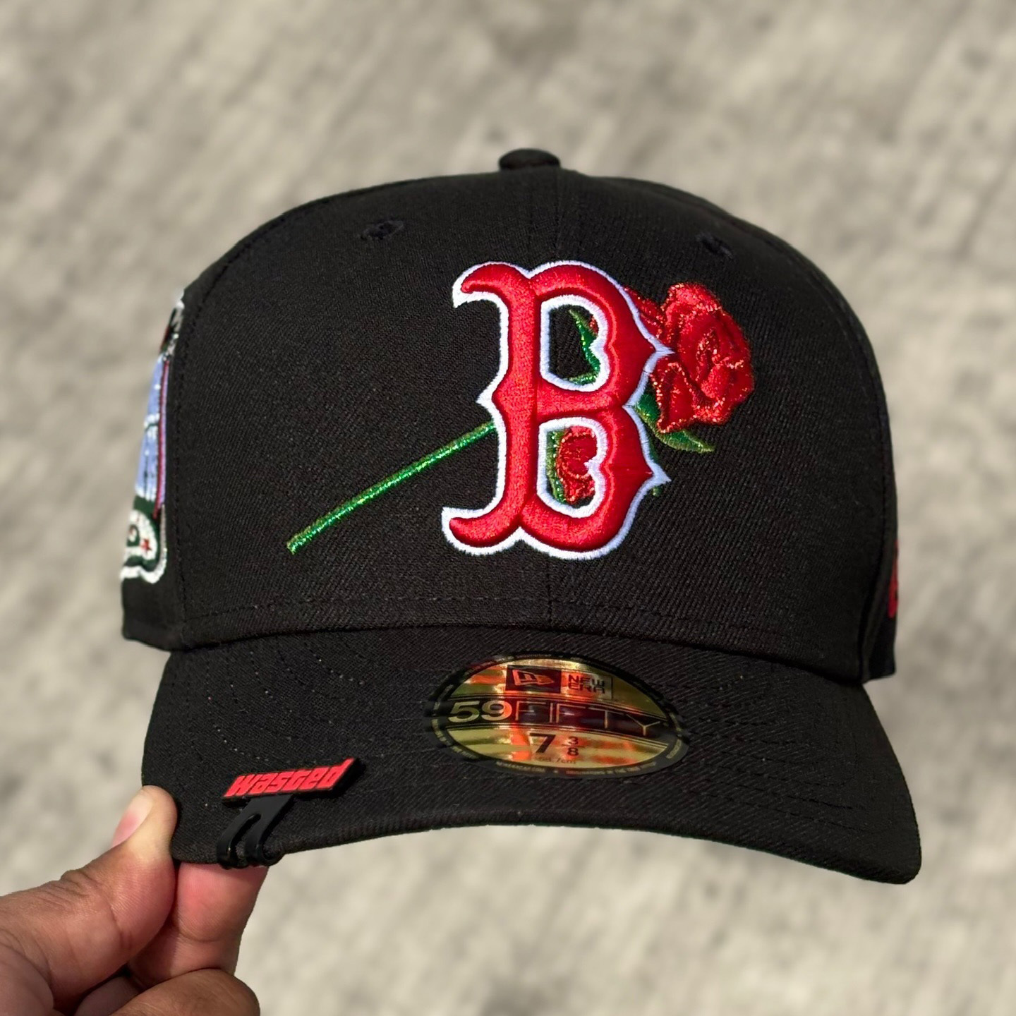 NEW ERA BOSTON RED SOX ALL STAR GAME 1999 ANNIVERSARY BLACK ROSE EMBROIDERED CASUAL BASEBALL CAP-Maverick