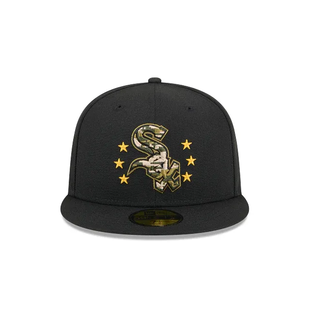 NEW ERA CHICAGO WHITE SOX MLB ARMED FORCES DAY EMBROIDERED CASUAL BASEBALL CAP-Maverick
