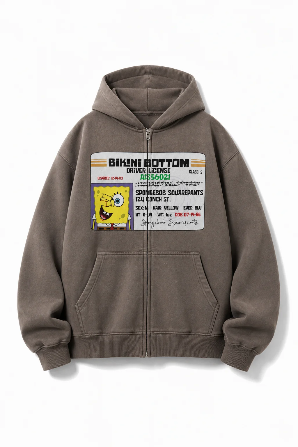 PRE-ORDER: SPONGEBOB ZIPPER GREY