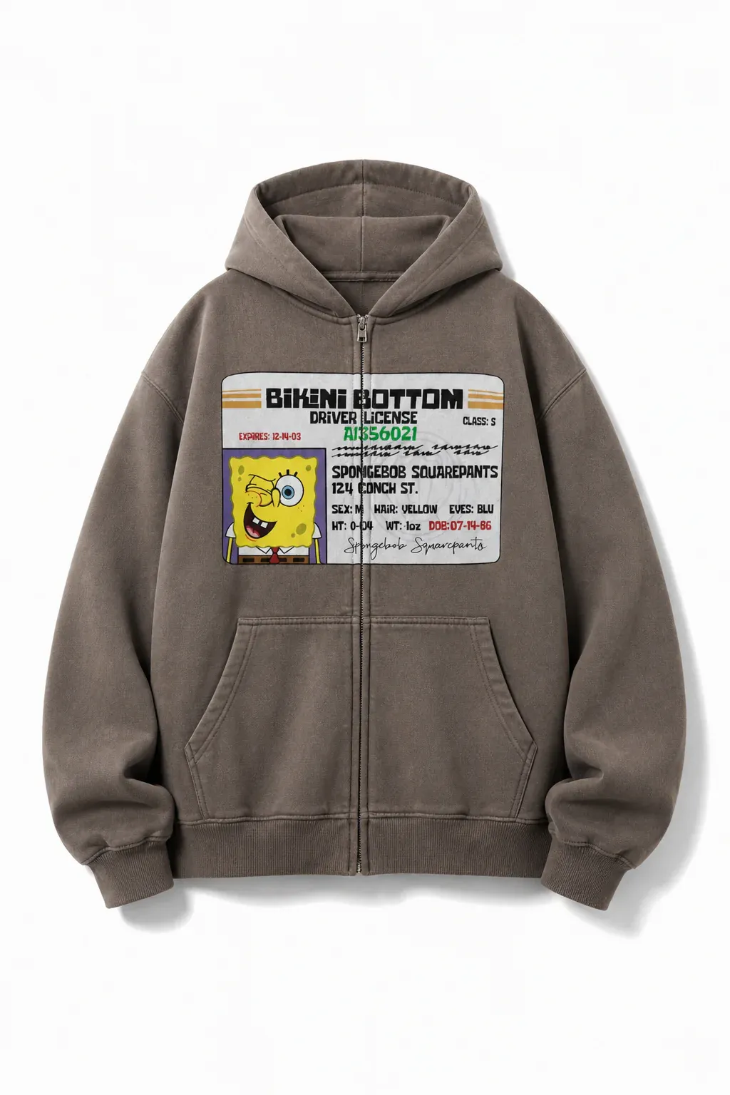PRE-ORDER: SPONGEBOB ZIPPER GREY