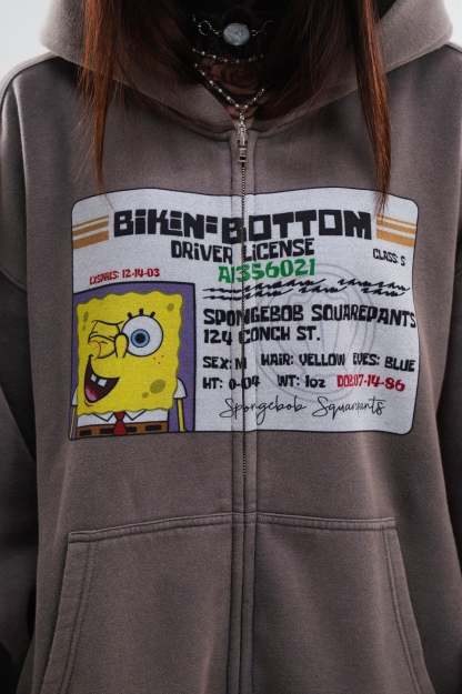 PRE-ORDER: SPONGEBOB ZIPPER GREY