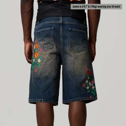 NETHERLANDS EMBROIDERED JORTS