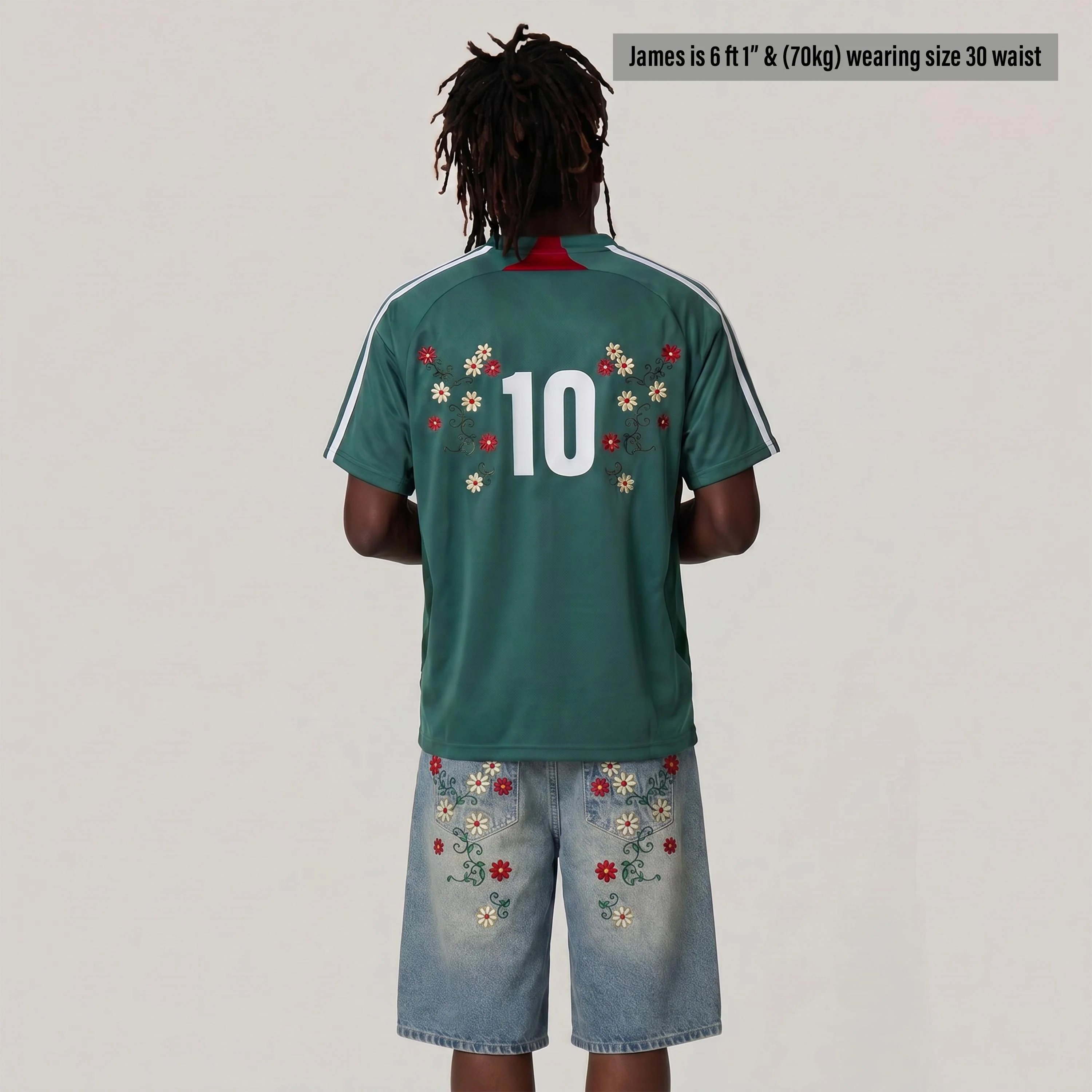 MEXICO EMBROIDERED JORTS
