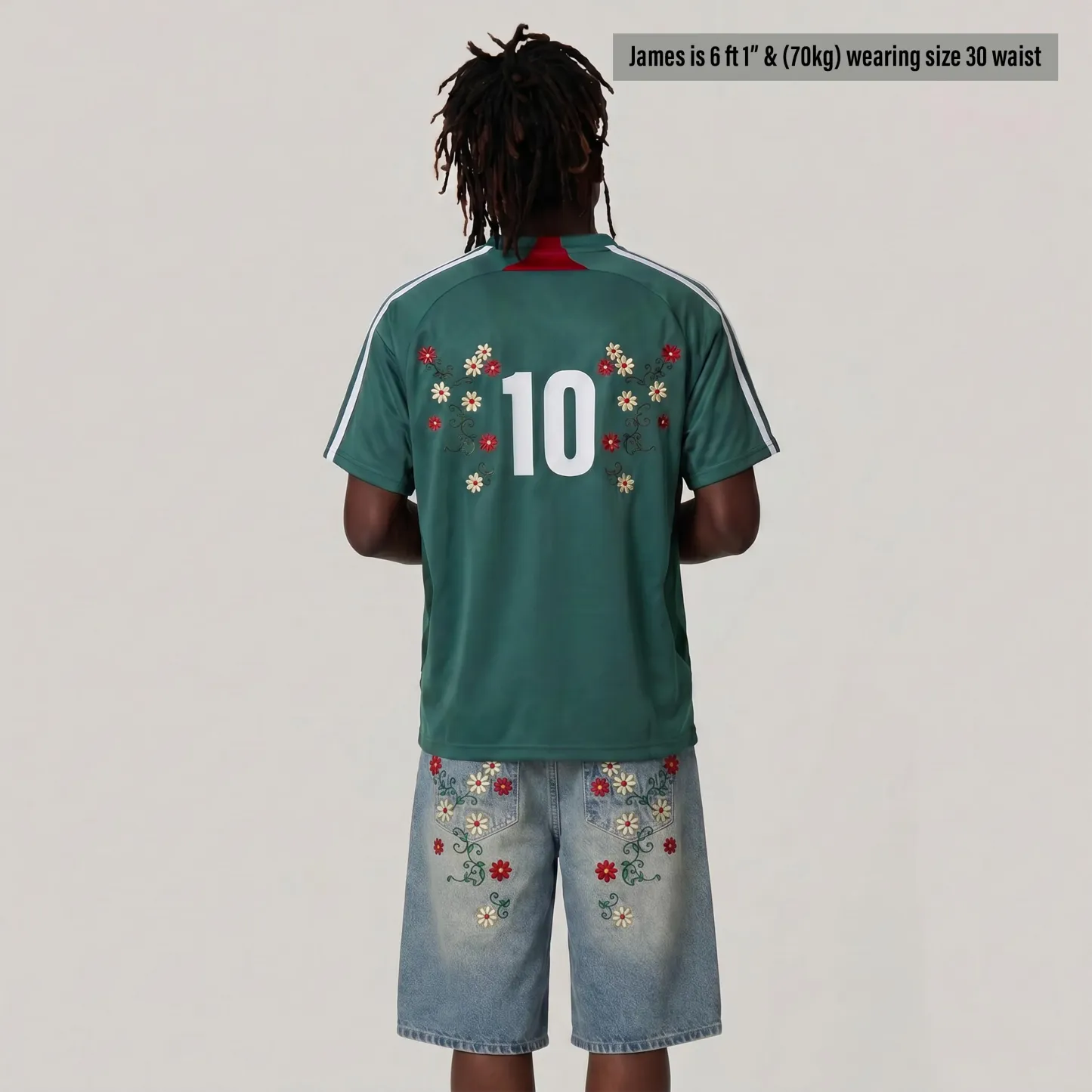 MEXICO EMBROIDERED JORTS