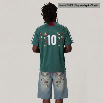 MEXICO EMBROIDERED JORTS