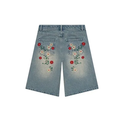 MEXICO EMBROIDERED JORTS
