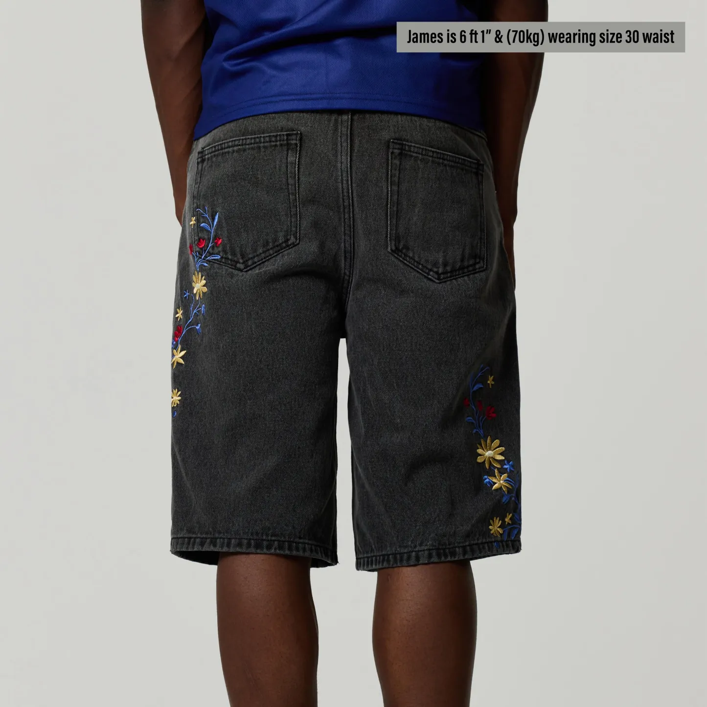 FRANCE EMBROIDERED JORTS