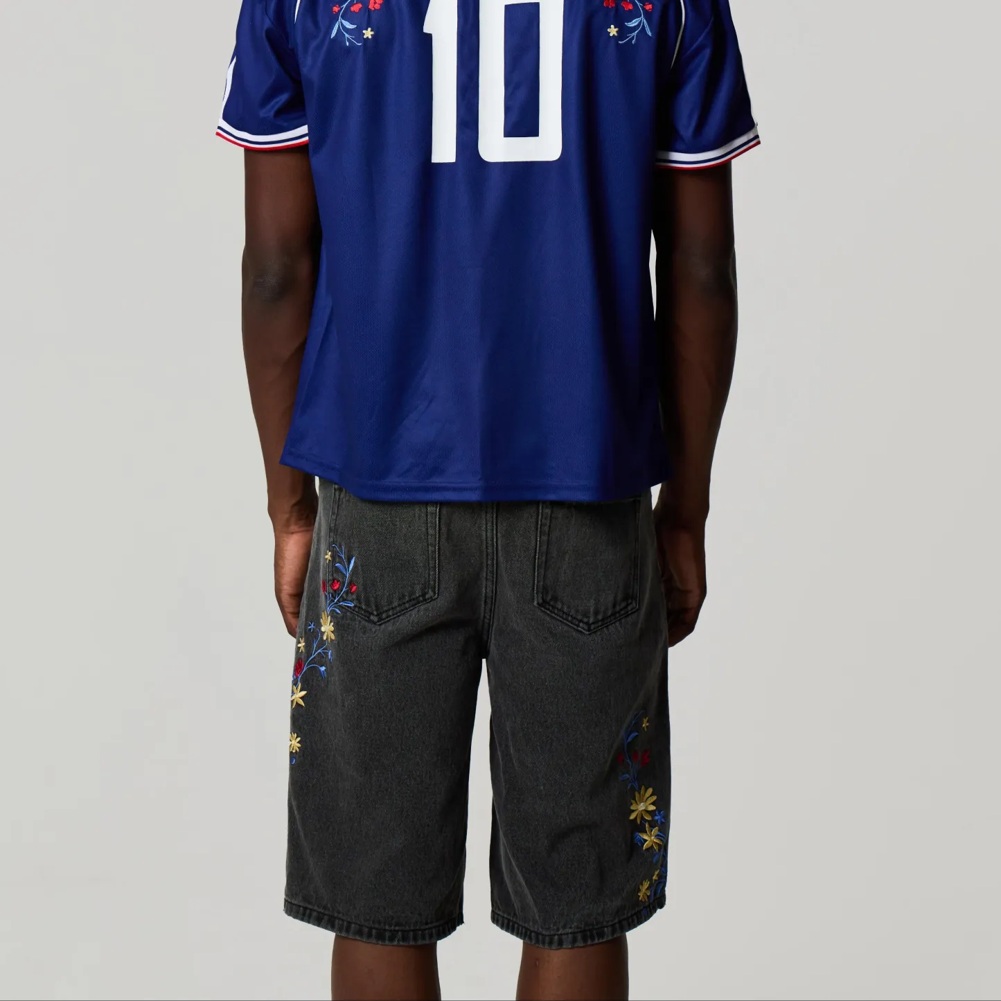 FRANCE EMBROIDERED JORTS