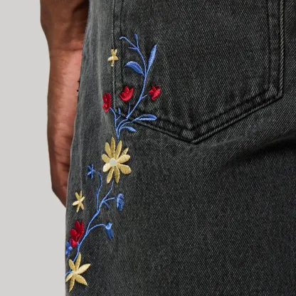 FRANCE EMBROIDERED JORTS